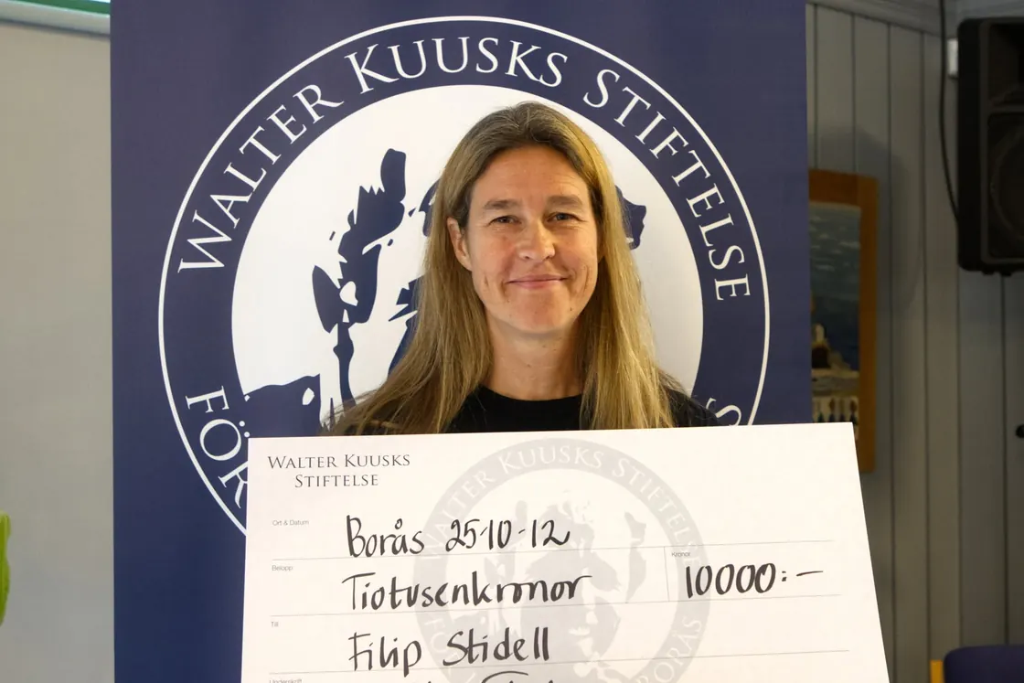 Filip Stidells stipendium togs emot av hans mamma